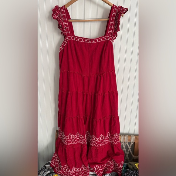 Knox Rose Dresses & Skirts - Knox Rose Red Tiered Dress Size Large